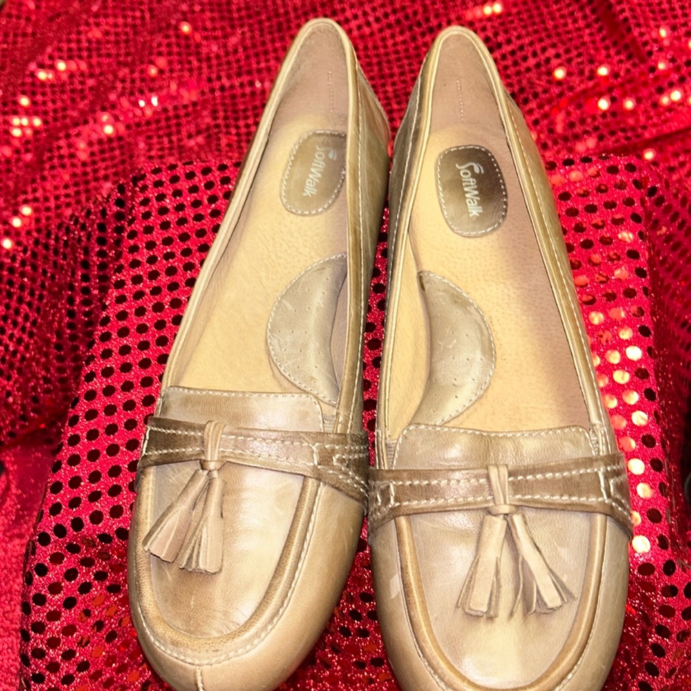 Slip on Softwalk leather shoes .